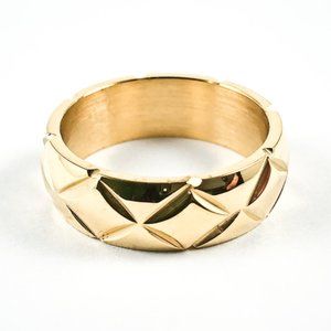 Nice X Accents Shiny Eternity Gold Tone Ring